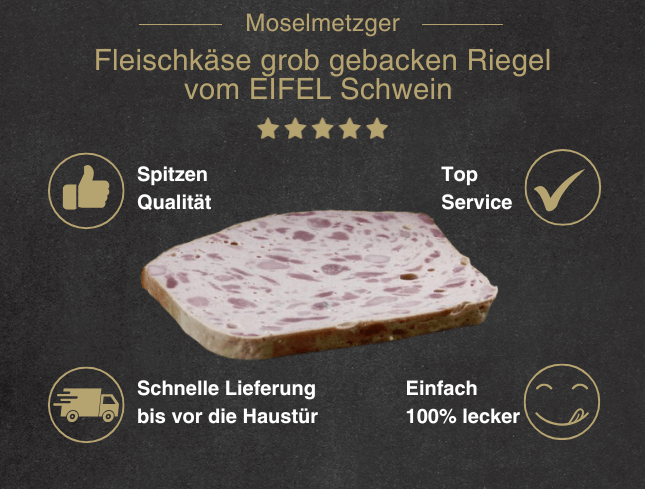 Erklärung warum Eierlyoner mit Paprika vom EIFEL Schwein gut ist 1. Spitzen Qualität 2. Top Service 3. Schnelle Lieferung bis vor die Haustür 4. Einfach 100% lecker