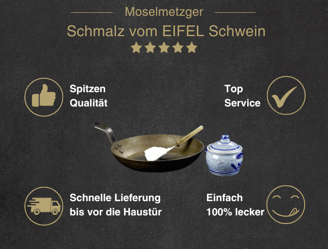 Banner für jeden Moment spitzen Fleisch Beitrag Schmalz vom EIFEL Schwein