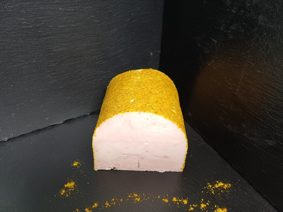 Putenbrust im Currymantel am Stück