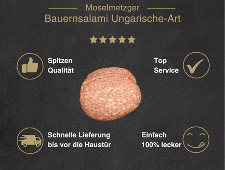 Bauernsalami Ungarische Art geschnitten