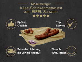 Käse-Schinkenmettwurst vom EIFEL Schwein
