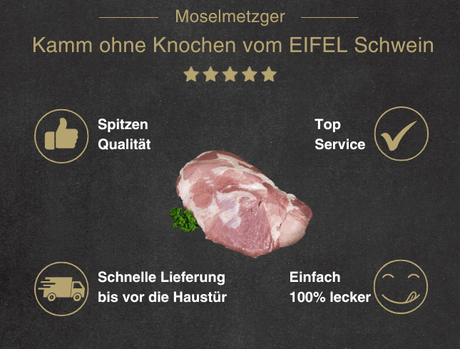 Banner für jeden Moment spitzen Fleisch Beitrag Kamm ohne Knochen vom EIFE Schwein