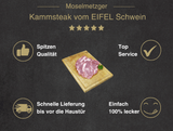 Banner für jeden Moment spitzen Fleisch Beitrag Kammsteak vom EIFEL Schwein