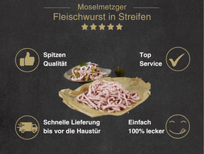 Fleischwurst in Streifen