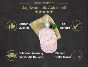 Jagdwurst als Aufschnitt