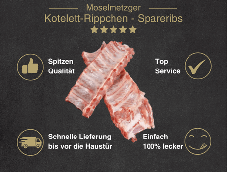 Erklärung warum Kasseler Lachsbraten gut ist 1. Spitzen Qualität 2. Top Service 3. Schnelle Lieferung bis vor die Haustür 4. Einfach 100% lecker