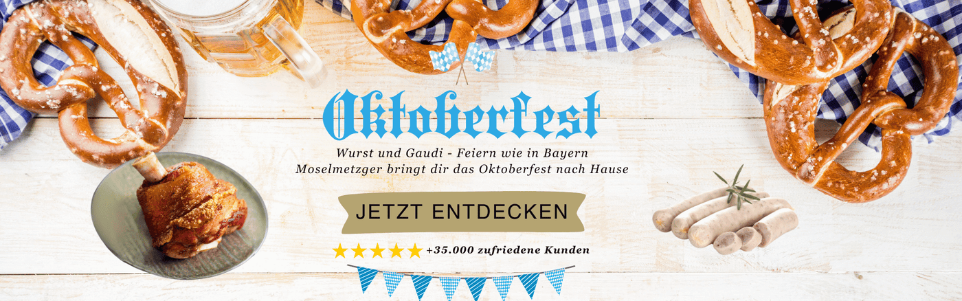 Moselmetzger Oktoberfest Schweinshaxe und Weisswürste