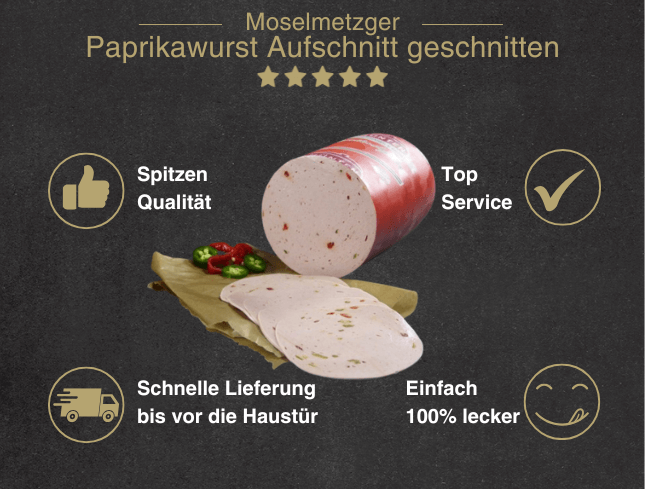 Paprikawurst Aufschnitt geschnitten