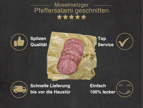 Pfeffersalami geschnitten