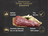 Erklärung warum Rinder Tafelspitz gut ist 1. Spitzen Qualität 2. Top Service 3. Schnelle Lieferung bis vor die Haustür 4. Einfach 100% lecker