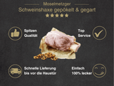 Erklärung warum Schweinehaxe gepökelt und gegart gut ist 1. Spitzen Qualität 2. Top Service 3. Schnelle Lieferung bis vor die Haustür 4. Einfach 100% lecker