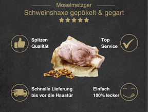 Schweinshaxe gepökelt und gegart