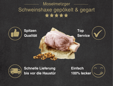 Schweinshaxe gepökelt und gegart