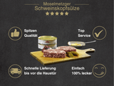 Erklärung warum Schweinskopfsülze in der Dose gut ist  1. Spitzen Qualität 2. Top Service 3. Schnelle Lieferung bis vor die Haustür 4. Einfach 100% lecke