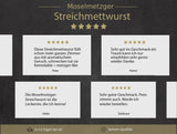 Erklärung warum Streichmettwurst fein gut ist 1. Spitzen Qualität 2. Top Service 3. Schnelle Lieferung bis vor die Haustür 4. Einfach 100% lecker