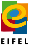 EIFEL Logo auf schwarzem Hintergrund